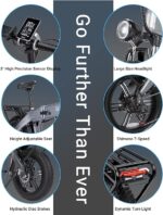 Bicicleta eléctrica plegable para adultos, motor BaFang de 750 W - Imagen 5