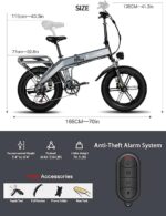 Bicicleta eléctrica plegable para adultos, motor BaFang de 750 W - Imagen 6