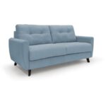 Callisto Sofá cama convertible de tela suave e impermeable 168 cm (mat. 120x197) Azul Claro