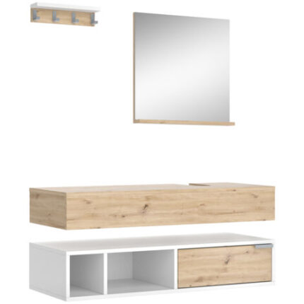Conjunto de muebles de baño Henri, Blanco, 4 piezas, Vicco