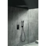 IMEX GET015/NG VOLGA Conjunto de Ducha Empotrado Monomando Negro Mate - ref: GET015/NG