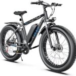 Vivi Bicicleta eléctrica de 26 x 4.0 con neumáticos gruesos