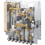 OVENTROP Estación de vivienda OVENTROP Regudis W-HTF con circuito de calefacción mixto Rango de potencia 1, 12 l/min., intercambiador de calor soldado con cobre, 1341140