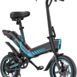 Sailnovo - Bicicleta eléctrica de 14 pulgadas para adultos